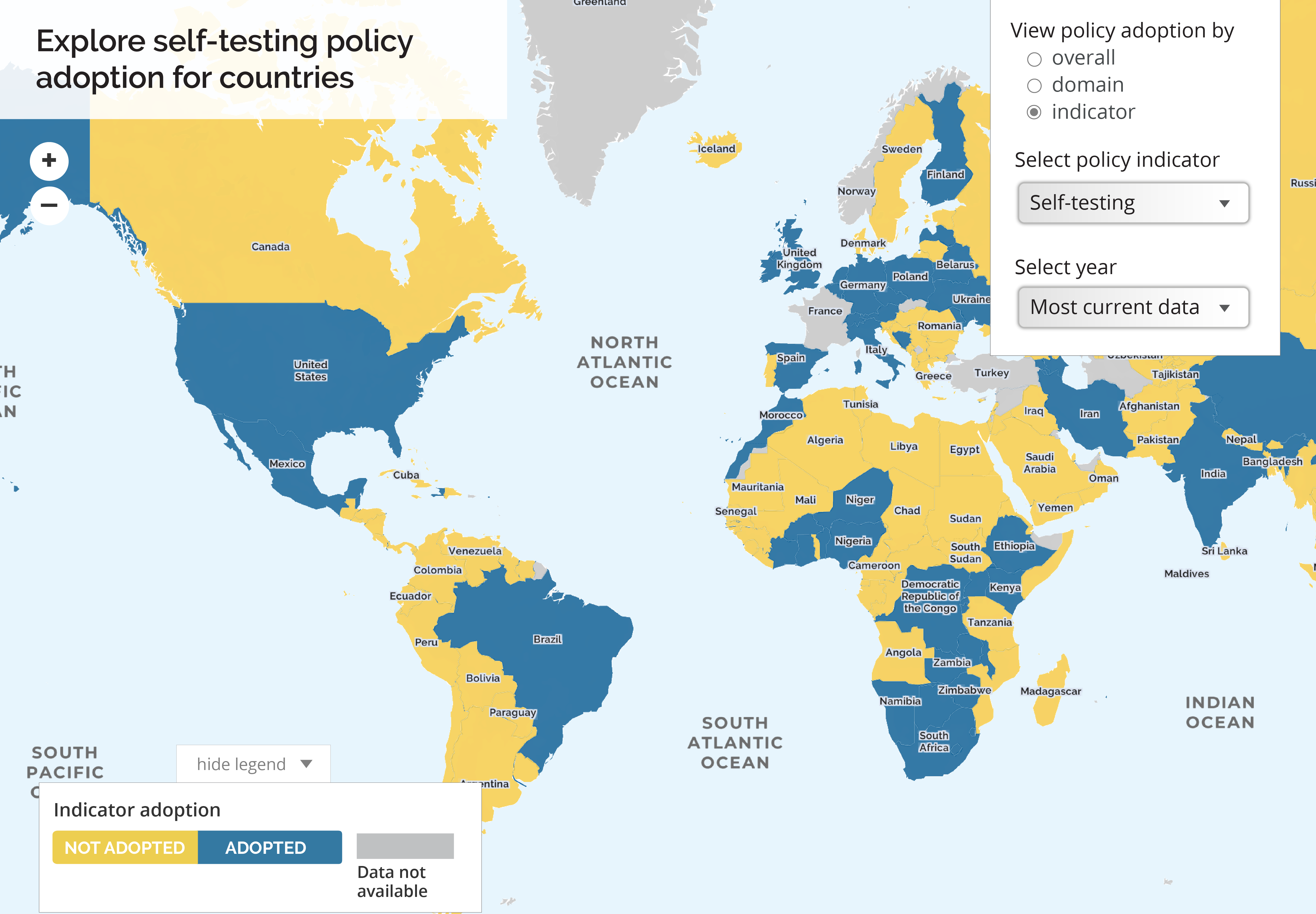 Global map of HIV caseload reduction policies